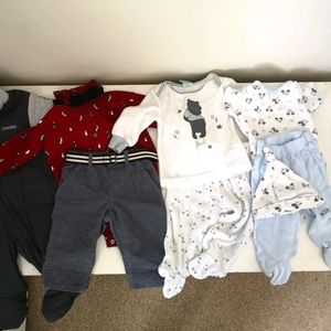 Huge baby boy lot of clothes size 3-6 and 6 months
